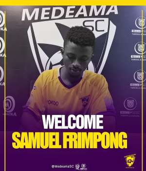 Medeama SC complete signing ex-Kotoko defender Samuel Frimpong