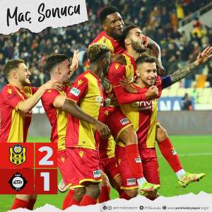 Ghana forward Benjamin Tetteh on target for Yeni Malatyaspor in 2-1 win against Altay