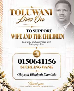 Family Seeks Financial Support For Late Toluwanisings Wife And Children
