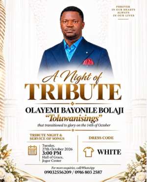 Family Announces Night Of Tributes For Late Gospel Singer Toluwanisings