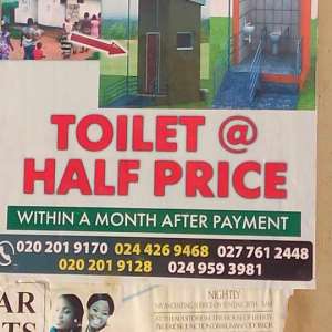 Residents in Accra to get toilet facilities at half price