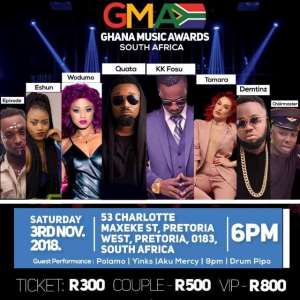 Article Wan,Patapaa,Praye Honeho, Medikal And Others to Storm South Africa For Ghana Music Awards