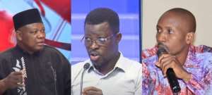 Burkina Fasos justice minister said that authorities forced journalists Kalifara Sr (left), Adama Bayala, and Serge Atiana Oulon into military service. Several other journalists and civil society figures have been conscripted since 2023. (Screenshots: BF1/YouTube; Photo: Courtesy of Lvnement)