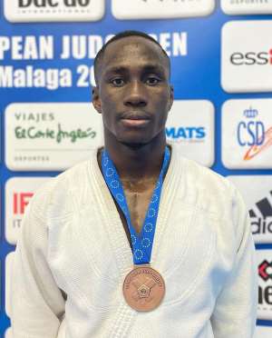 Ghana's Kwadjo Anani shines at European Open Judo Championships in Malaga