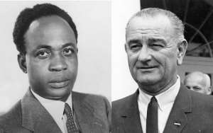 President Kwame Nkrumah and US President Lyndon Baines Johnson
