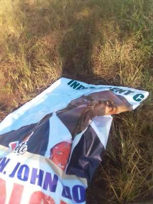 Criminals Destroying Campaign Posters In Lambussie