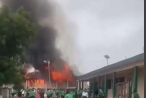 Fire engulfs Kwapong Nursing Training College, students flee