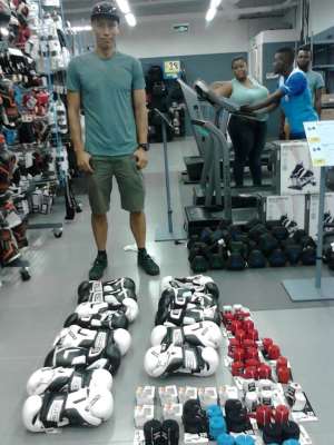 Ray Demski donates boxing kits to Bukom Boxing Gyms
