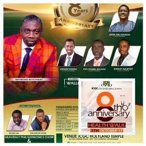ICGC,Holyland Temple In Sunyani  Marks 8th Anniversary With A Health Walk