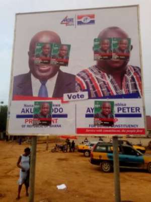 NDC, NPP Clash Over Billboards; Pulls Down Each Other's Campaign Posters In Bongo