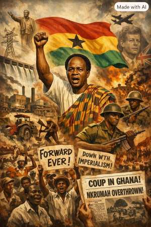 Nkrumah built industries, roads, dams and institutions while pursuing an independent Ghana. Then came the 1966 coup. Was it simply a domestic revolt against authoritarianism and economic hardship or part of a wider Cold War struggle? Fifty years later, one question remains: who truly benefited from Nkrumahs removal?