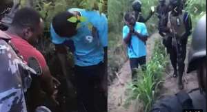 WATCH: Volta Secessionist Member Leads Police To Retrieve Stolen Guns