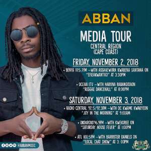 Abban Hits Central Region For Promotional Tour On November 2