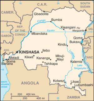Map of DR Congo with its neighbours Photo Credit: CIA World Factbook