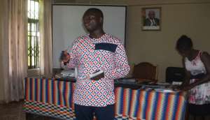 Mr. Oppong speaking at the programme.