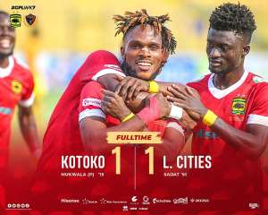 Match Report: Legon Cities hold Asante Kotoko to a 1-1 draw in Kumasi