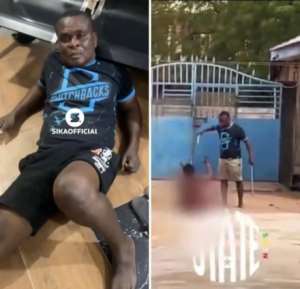 Trending Video: Husband caught assaulting his naked wife in their compound as tenants film