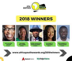 Ato Ulzen-Appiah  Buumba Malambo Voted 2018 African Youths of the Year