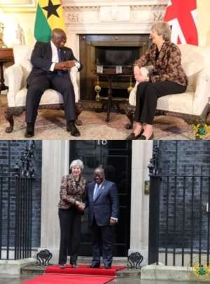 President Akufo-Addo Meets And Holds Talks With UK PM, May
