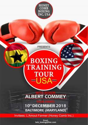 Ghanaian Boxer Albert Commey to embark on a training tour of USA