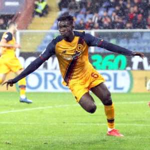 Ghanaian teen Felix Afena-Gyan climbs of the bench to net brace for Roma in win against Genoa