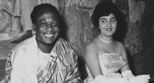 Kwame Nkrumah and his beloved Egyptian wife, Fathia