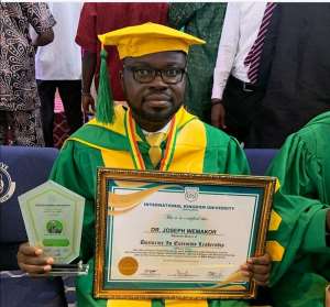Joseph Wemakor honored with Prestigious Global Doctoral Humanitarian Award