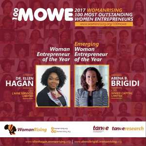 Dr. Ellen Hagan  Abena Brigidi Announced as WomanRising 2017 Women Entrepreneurs of the Year