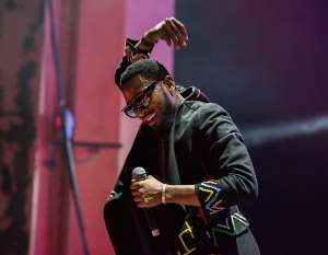 Nigerian pop star Damp;39;banj performing on stage in London.  - Source: Robin LittleRedfernsGetty