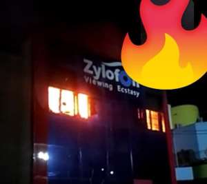 Breaking News: Fire Guts NAM1's Zylofon Tv Building Video