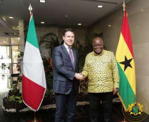 President Akufo-Addo with Italian Prime Minister, Guissepe Conte.
