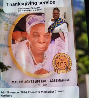 Thanksgiving Service held for late Agnes Afi Kutu-Agbemabiese