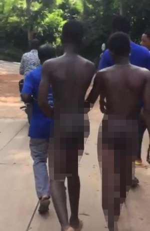 E/R: Police arrest two people for allegedly stripping teenagers naked for stealing GHS100, Phone