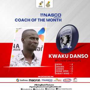 I'm motivated to work harder after winning coach of the month award – Coach Kwaku Danso