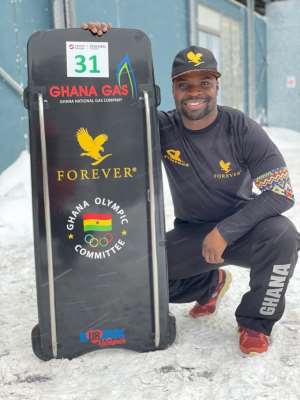 Akwasi Frimpong represents Ghana at Europa Cup Skeleton Competition