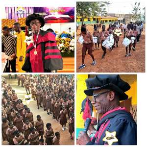 IBS Director, Hon. Alberto Tekyi, outdoored to students and staff after receiving honorary doctorate award