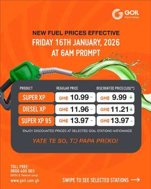GOIL drops petrol price to GHC9.99