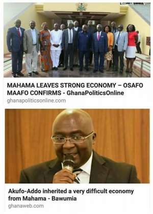 Confusion In The NPP Government: Check The Inconsistency Of This Led NPP Government, Who Is Lying About The Economy?  Dr. Bawumia Or Osafo Marfo?