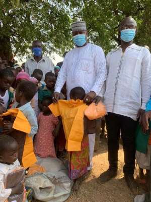 Hon. Farouk Aliu Mahama donates uniforms, PPEs to schools