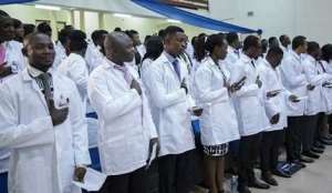 Some newly inducted doctors