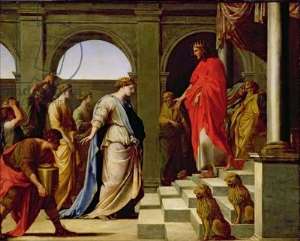 Painting of the Queen of Sheba39;s visit to King Solomon