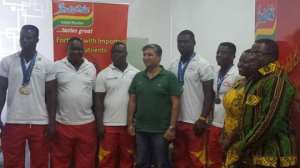 Black Cranes Present Medals From Two Championships To Indomie