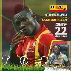 Hot FM's Sports Reloaded To Host Captain Dr. Asamoah Gyan