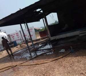 Akwatia gas filling station sparks fire