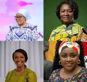 Lordina Mahama, Prof. Jane Naana Opoku-Agyemang, Joyce Bawa Mogtari and Dr. Hannah Bissiw