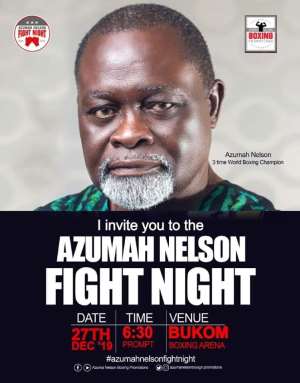 Azumah Nelson Fight Night To Climax Year On Saturday December 27 At Bukom Boxing Arena