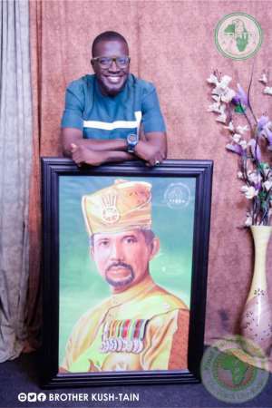 Young Ghanaian celebrates His Royal Majesty Haji Hassanal Bolkiah Muizzaddin on his birthday