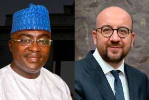 Vice-President Mahamudu Bawumia and the outgoing Belgium Prime Minister, Charles Michel