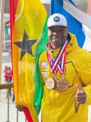 Akwasi Frimpong wins first three medals in Bobsleigh and Skeleton