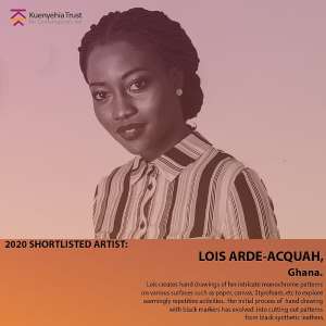 The Kuenyehia Trust for Contemporary Art announces Lois ARDE-ACQUAH (Ghana) as the 2020 winner of the Kuenyehia Prize